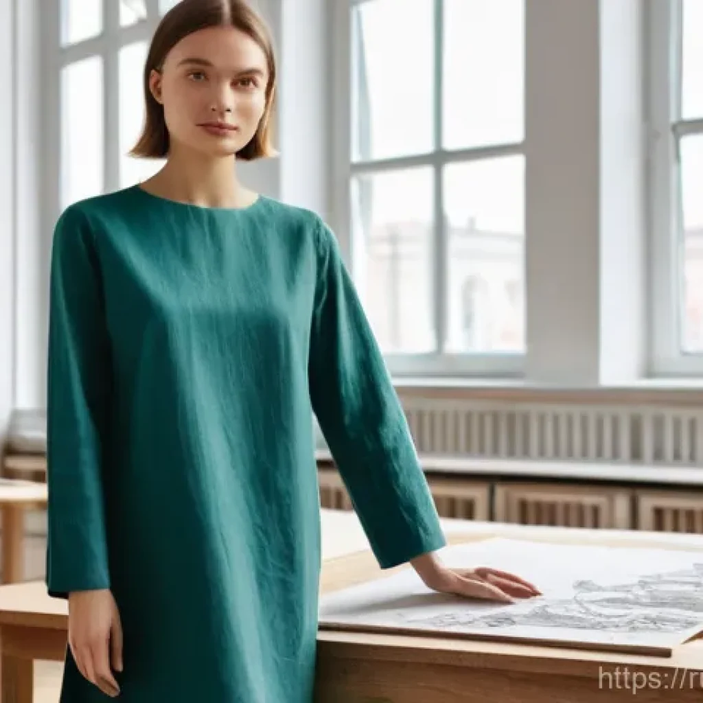 패션디자인 스타트업 경험 공유 - **Prompt 1: Innovative Sustainable Fashion Studio in Moscow**
"A young, sophisticated Russian fe...