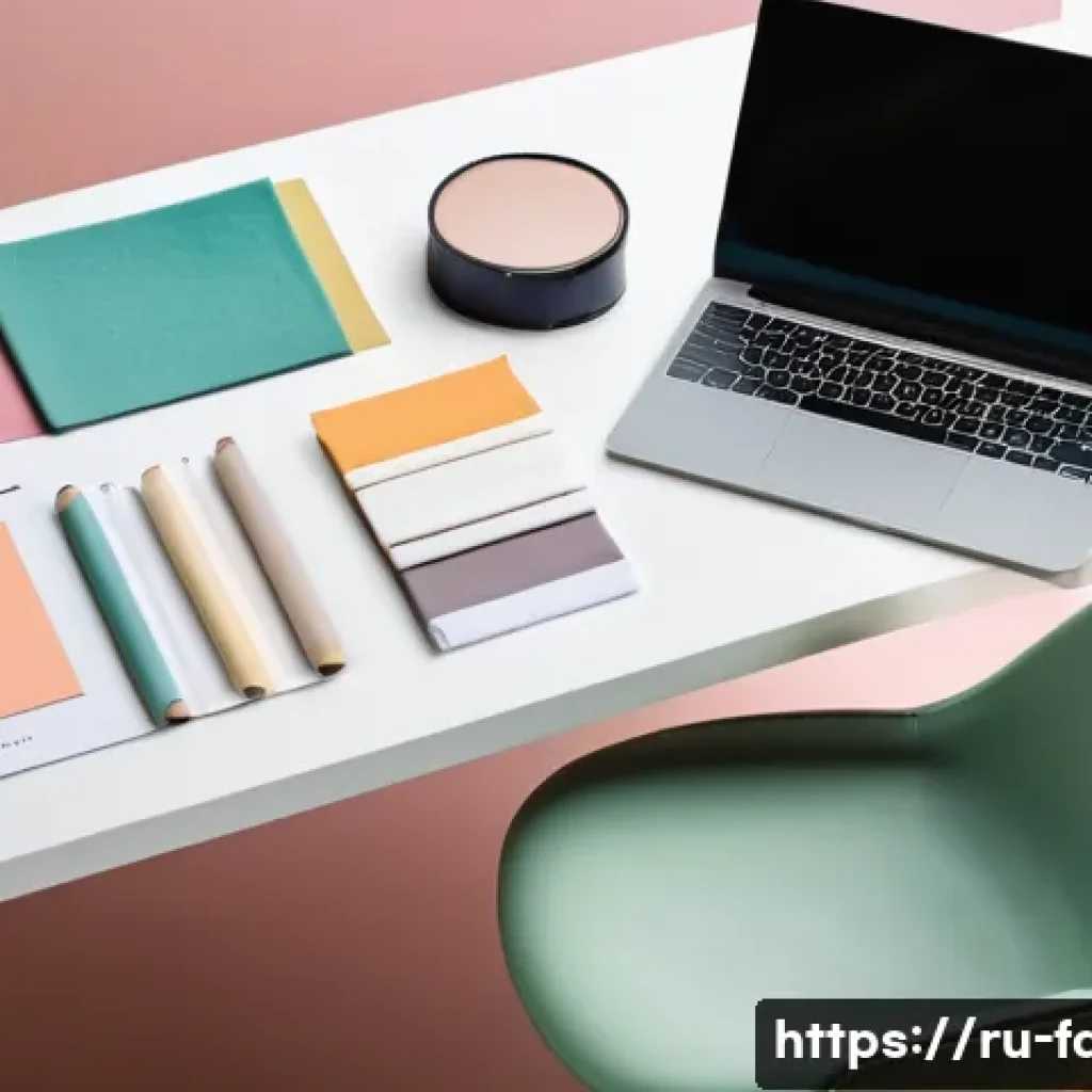 패션디자인 작품 발표 준비법 - A modern fashion designer&rsquo;s workspace showcasing a sophisticated color palette selection for a new c...